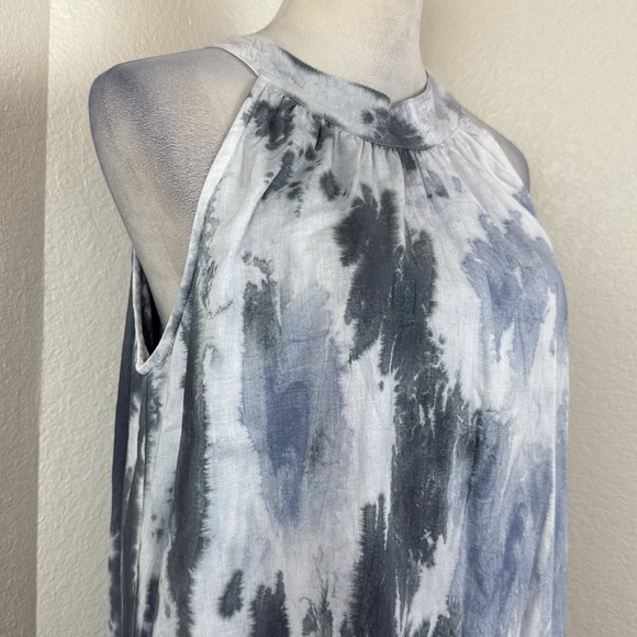 THML Tie Dye Midi Dress With Halter Neck In Blue Size Medium NWT - Picture 6 of 10